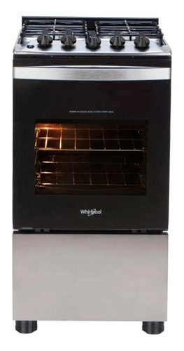 Cocina A Gas Whirlpool 50cm Wfo4nbrdim Color Acero Inox.