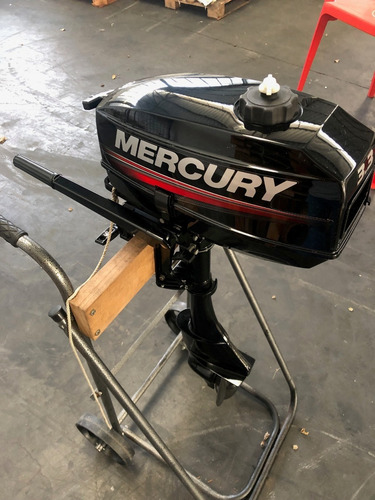 Imagem 1 de 9 de Motor Popa Mercury 3.3 Hp 2t -novissimo - Com Carrinho