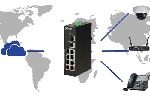 Dahua Pfs31108et96 Switch 8 Puertos Poe 1 Uplink Ethernet