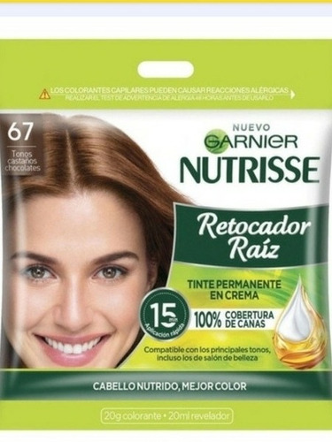 Tinte Retocador De Raíz Garnier Nutrisse Tono 67 Chocolate