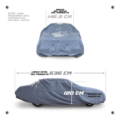 Cubierta Funda Cubre Auto Impermeable Afelpada Talla Xxxl
