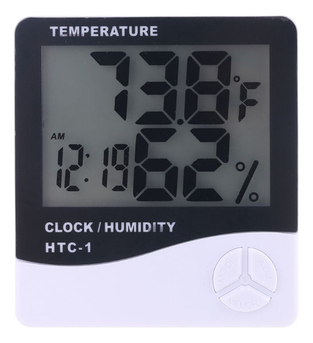 Mini Relógio Digital Lcd Com Medidor De Temperatura E