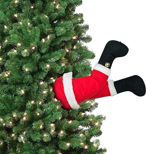 Pés De Papai Noel Animado Árvore De Natal - Pronta Pilha