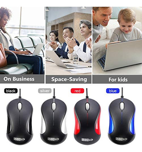 Mouse Soongo Con Cable/negro