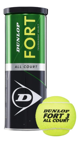 Pelotas De Tenis Dunlop Fort All Court Ts Tubo X 3 Unidades