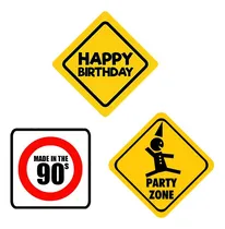 Comprar Decoración Fiesta De Cumpleaños 3 Letreros Happy Birthday