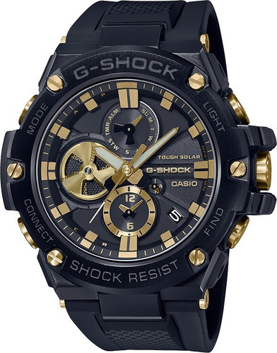 Reloj Casio G-shock G-steel Bluetooth Solar Hombre Color de la correa Negro Color del bisel Negro Color del fondo Negro