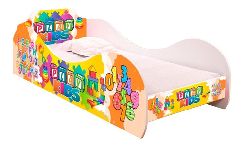 Cama Infantil Solteiro Reforçada Design Moderno Retrô Play Kids - RPM