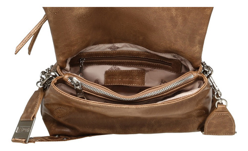 Bolsa Shoulder Bag Bzaggy Brown Steve Madden Bags Acabado de los herrajes Níquel Correa de hombro Marrón claro Diseño de la tela Lisa