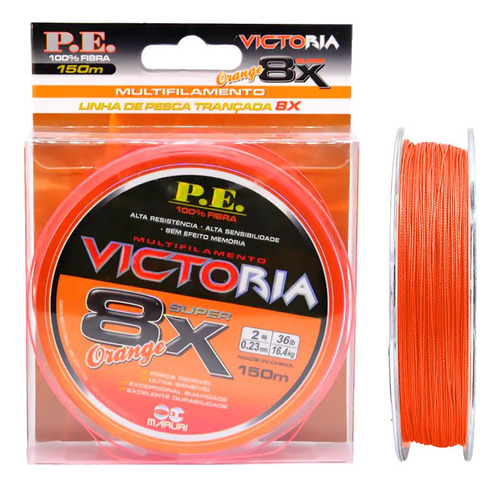 Linha Multifilamento Maruri Victoria 8x 0,20mm 13,6kg - 150m