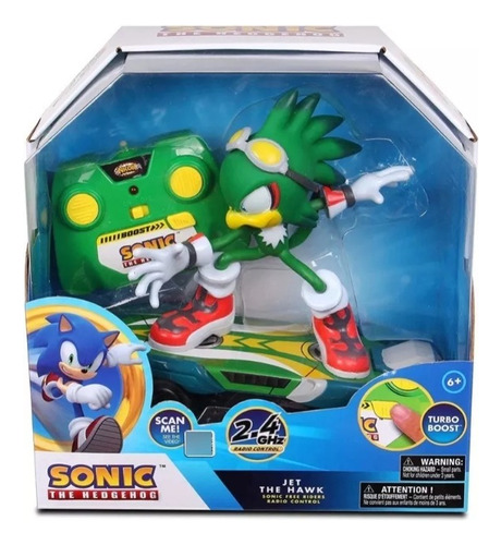 Sonic Muñeco Jet The Hawk Niños Patineta Control Remoto