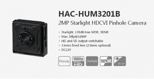 Cámara de seguridad Dahua HAC-HUM3201BP-0280P con resolución de 2MP visión nocturna incluida 