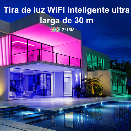 . . Tira De Luces Cozylady Led Wifi 30m Rgb Alexa Luces Led
