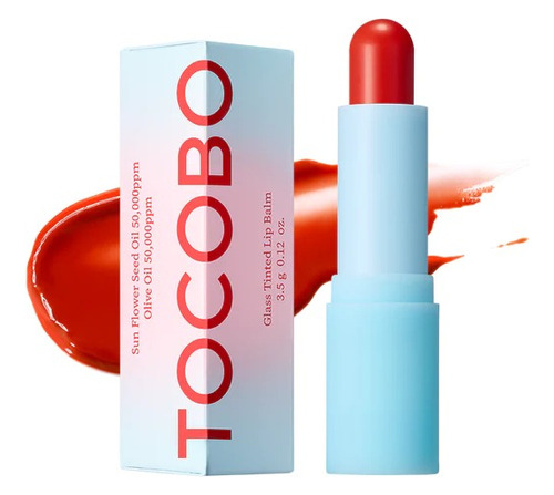 Tocobo Glass Tinted Lip Balm Tangerine red #13