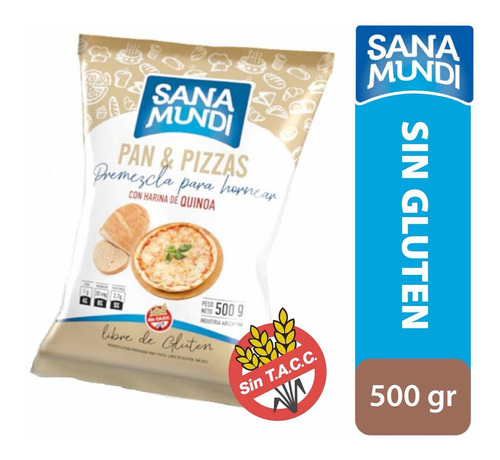 Imagen 1 de 3 de Premezcla Pan Y Pizza Con Harina De Quinoa Sin Tacc X 500g