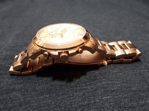 Relógio Unissex Original Fossil Dourado Cobreado