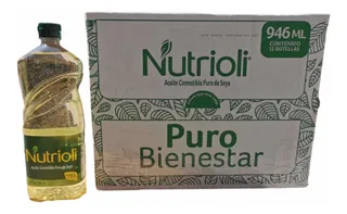 Aceite Nutrioli De 946 Ml - Puro De Soya - Caja Con 12 Pz