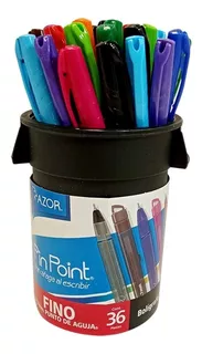 8 Boligrafos Pin Point Colores Pastel Punta Aguja 0.7mm Azor Color Del  Exterior Multicolor