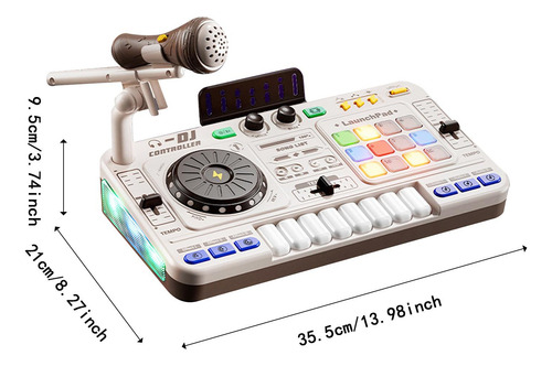 Dj Dj Dj Toy De Juguete Empotrado Mic Mic Niños Dj