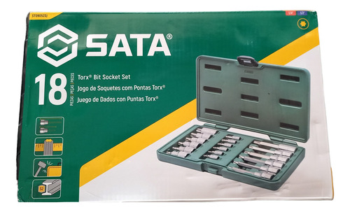 Juego De Dados C/punta Torx 1/4 - 1/2  Sata 18 Pzas 