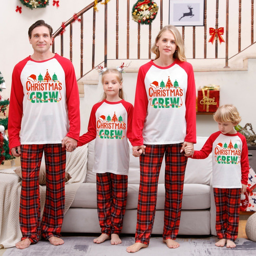 Traje Pijama Para Adultos Y Niños Día De Navidad,4pcs,type J