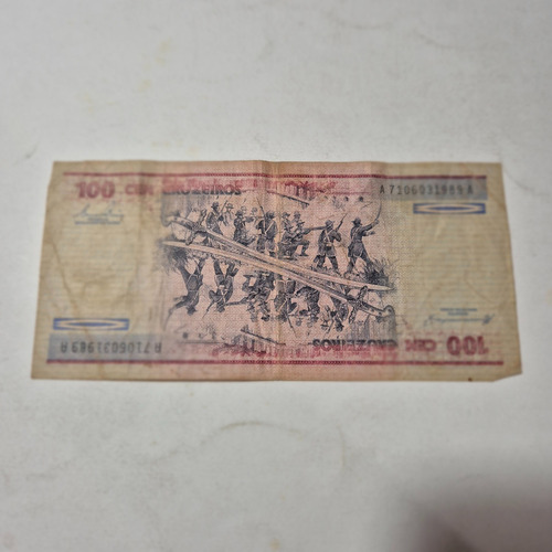 Cedula Papel Moeda 100 Cruzeiros 1984 (4 Unidades) (Usado)