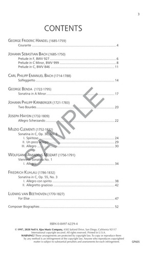 Piano Repertoire: Baroque & Classical, Level Five.