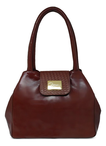 Bolsa De Couro Camila - Pinhão Cor Bordô
