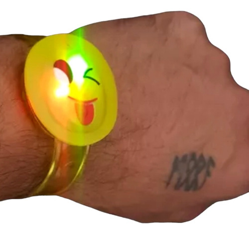 Pulseras Caritas Con Led-cotillón Luminoso-fiestas X 1