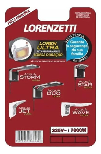Resistencia 7800w Acqua Ultra Lorenzetti Diversas