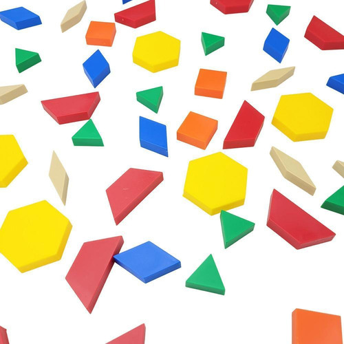 Mosaico Geométrico Matemático 3d Material Pedagógico 60peças