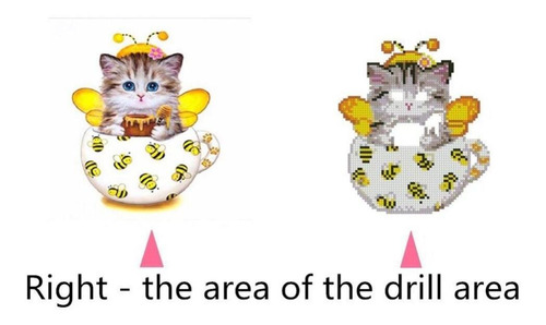 Diy 5d Diamante Por Número Kit De Dibujos Animados Gato Cri | Meses sin  intereses