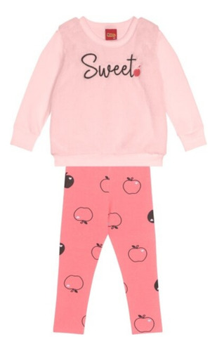 Conjunto Infantil Menina Inverno Blusa E Legging Kyly 068