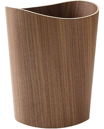 Cubo De Basura De Madera Bisozer, Papelera Redonda Apilable,