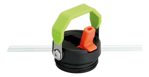 Termo Iceflow Aerolight Flip Straw 24oz Stanley Negro Y Naranja