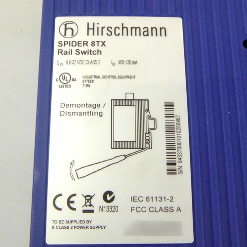 Switch 8 Portas Spider 8tx Hirschmann