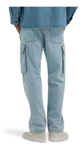 Pantalon Cargo Wrangler Hombre Denim
