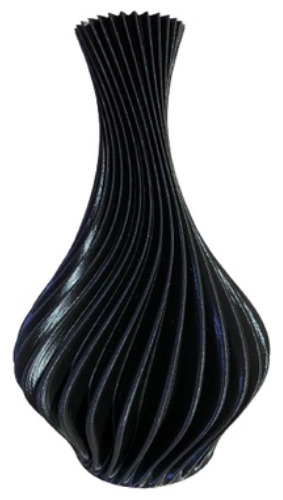 Vaso Plantas Modelo Espiral Preto - Jarro Decoração 18cm