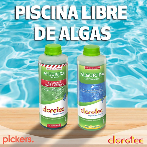 Imagen 5 de 10 de Clarificador Decantador Clásico + Alguicida Mantenimiento X 10 Lts