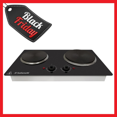 Imagem 1 de 10 de Fogão Cooktop Elétrico Gourmet 2 Bocas Safanelli