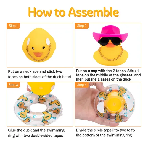 Wonuu Decoracion De Pato De Goma Para Automovil, Adorno Para