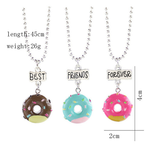 Juego De 3 Collares De La Amistad Para Niños Con Forma De Do