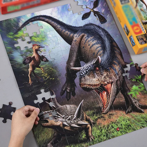 Rompecabezas Volcán Dinosaurio 1000 Piezas + Pegamento Polvo