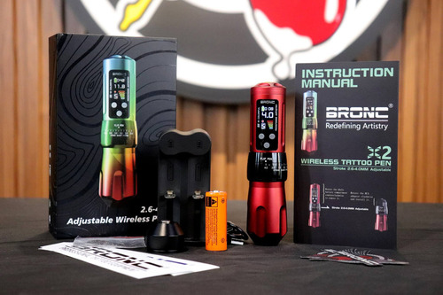 Bronc Flip X2 Tattoo Pen - Rotativa Ajustable Stroke