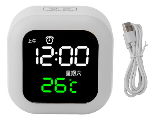 Despertador Digital Con Pantalla Led Grande, 3 Sonidos Conti