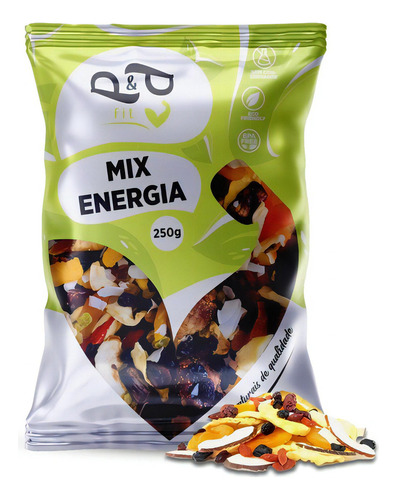 Mix Energia Damasco Uva Passa Coco Chips Cranberry 250g