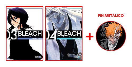 Combo Bleach Remix 3 Y 4 + Pin - Manga