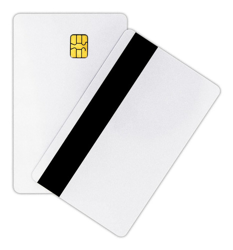 Tarjetas Plásticas Carnet Pvc Blanca Smart Chip Y Banda Magn