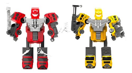 Robot Transformable Muñeco Figura Accion Camion Juguete Niño Color Rojo Personaje Camion Bomberos