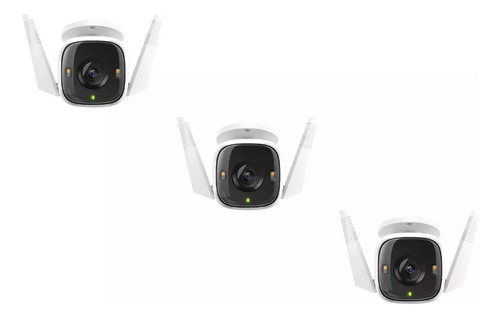 Kit 3 Cámara De Seguridad Wi-fi Tapo C320ws + 3microsd 32gb Blanco